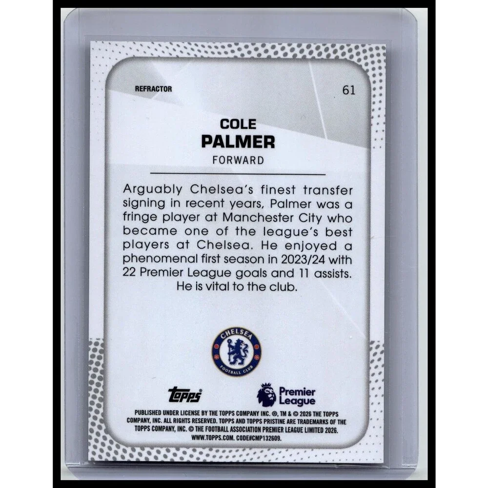 2025-26 Topps Pristine Cole Palmer CHE refractor 61